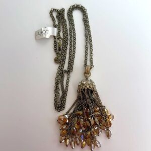 NWT LOFT Gold and Silver Tone Tassel Necklace